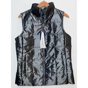 NWT Lands End Down Vest - Size S - Lighthouse Brand in‎ Beautiful Pewter